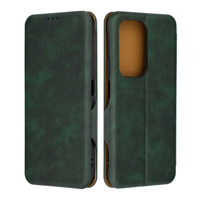 Husa tip carte pentru Motorola Edge 50 Pro Smart Wallet fata - spate protectie 360 - verde