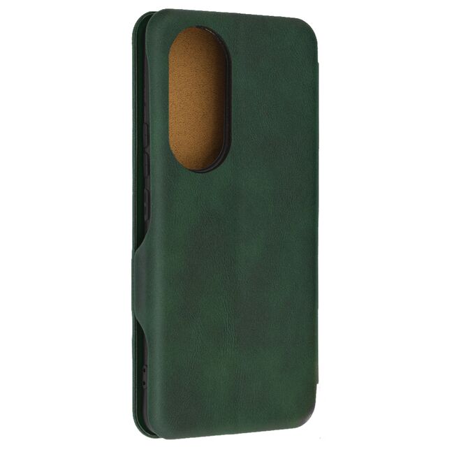 Husa tip carte pentru Honor 90 Smart Wallet fata - spate protectie 360 - verde