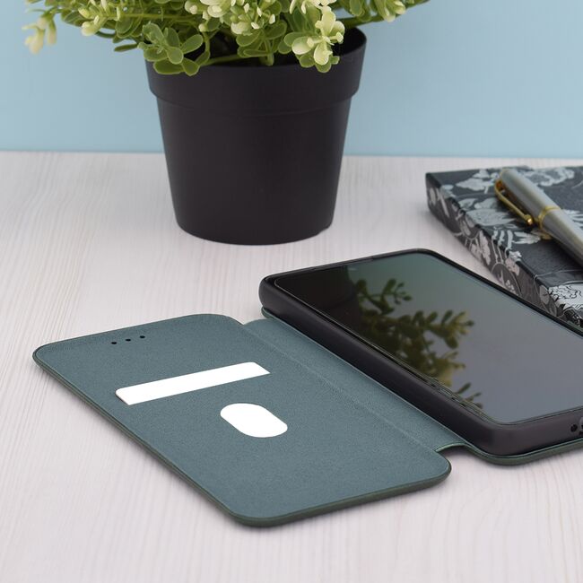 Husa tip carte pentru Honor Magic 6 Lite Smart Wallet fata - spate protectie 360 - verde
