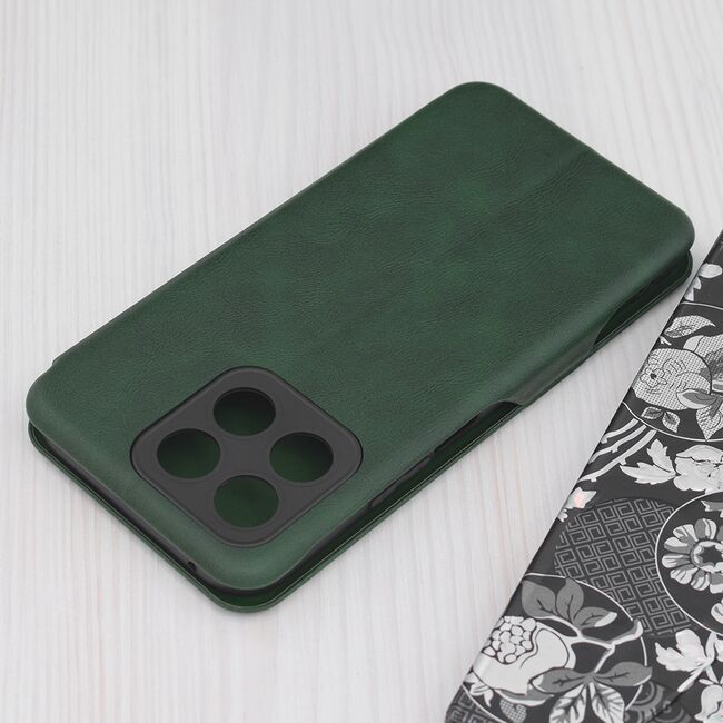 Husa tip carte pentru Honor X8b Smart Wallet fata - spate protectie 360 - verde