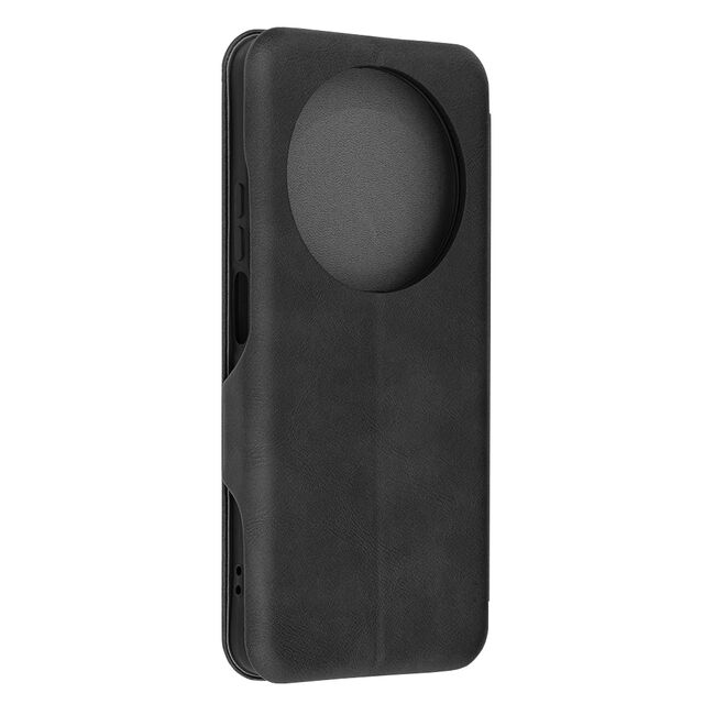 Husa tip carte pentru Huawei Nova 12i Smart Wallet fata - spate protectie 360 - negru