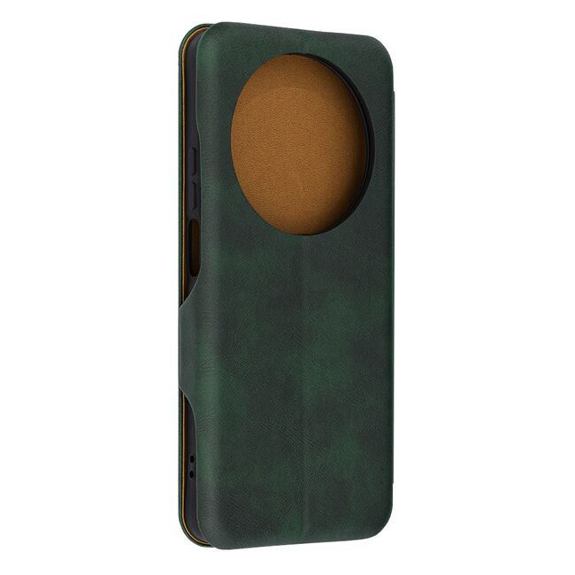 Husa tip carte pentru Huawei Nova 12i Smart Wallet fata - spate protectie 360 - verde