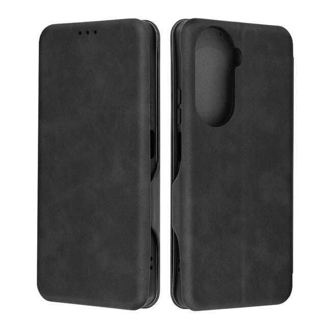 Husa tip carte pentru Huawei nova 12 SE Smart Wallet fata - spate protectie 360 - negru