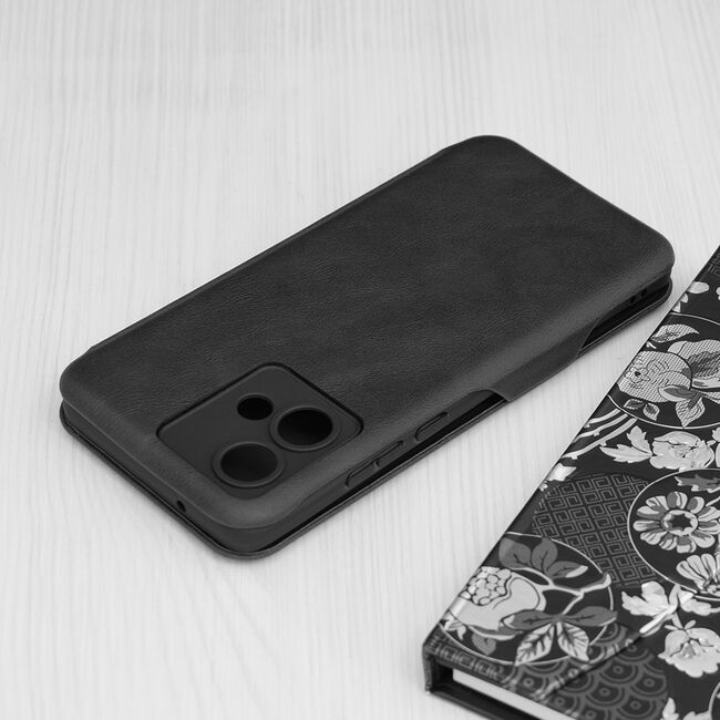 Husa tip carte pentru Motorola Edge 40 NEO Smart Wallet fata - spate protectie 360 - negru
