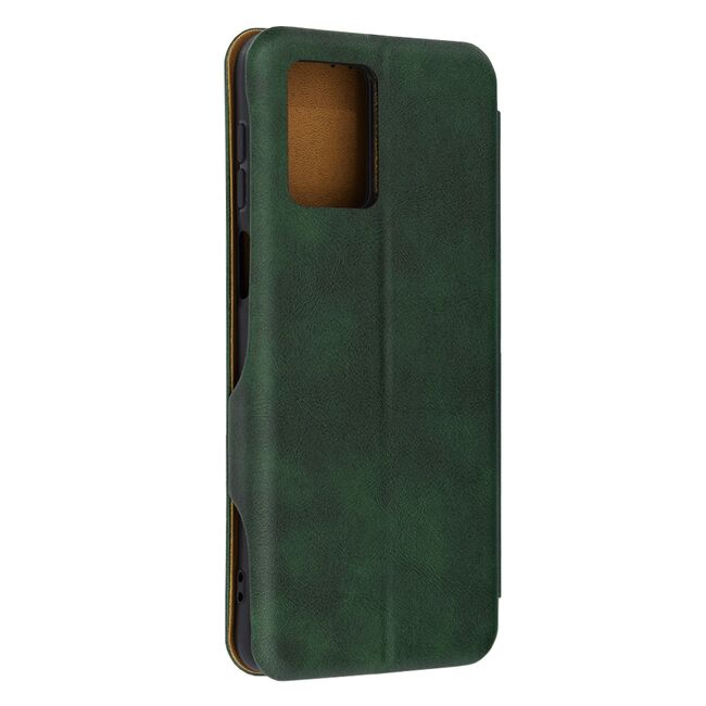 Husa tip carte pentru Motorola Moto G54, G54 Power Edition Smart Wallet fata - spate protectie 360 - verde