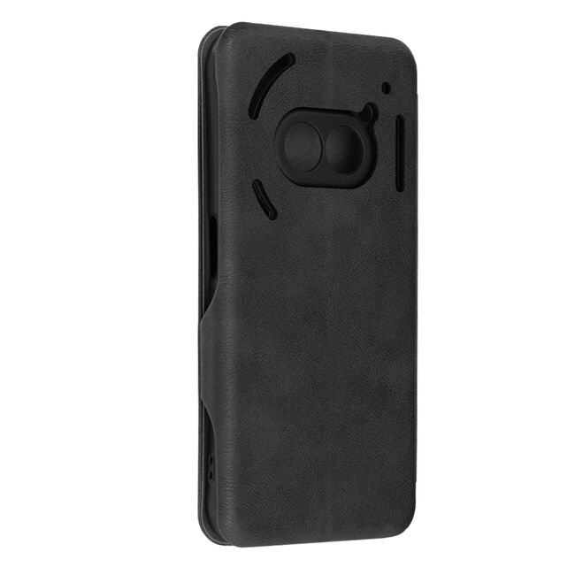 Husa tip carte pentru Nothing Phone (2a), (2a) Plus Smart Wallet fata - spate protectie 360 - negru