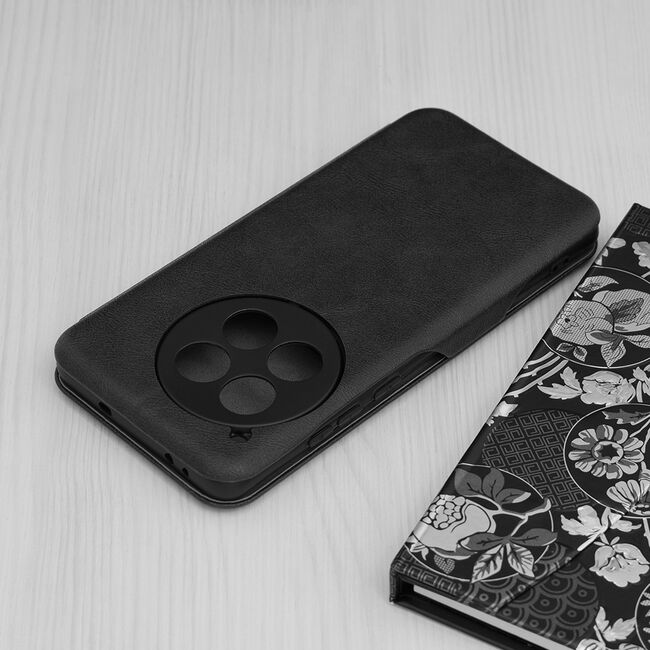 Husa tip carte pentru OnePlus 12 Smart Wallet fata - spate protectie 360 - negru