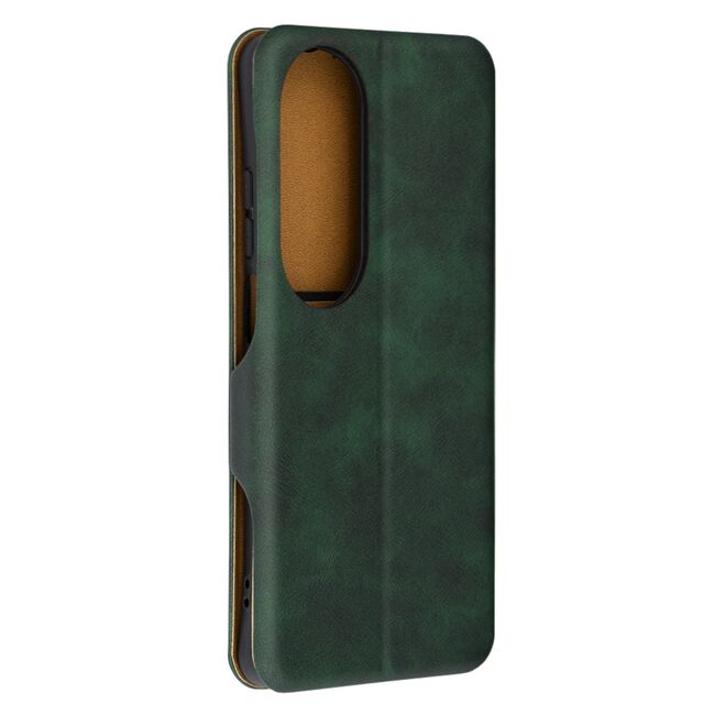 Husa tip carte pentru Oppo A60 Smart Wallet fata - spate protectie 360 - verde