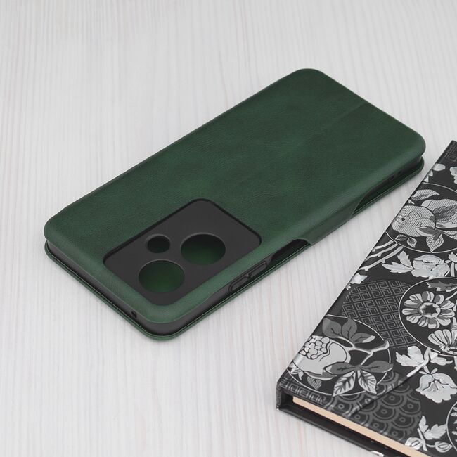 Husa tip carte pentru Oppo A79 5G Smart Wallet fata - spate protectie 360 - verde