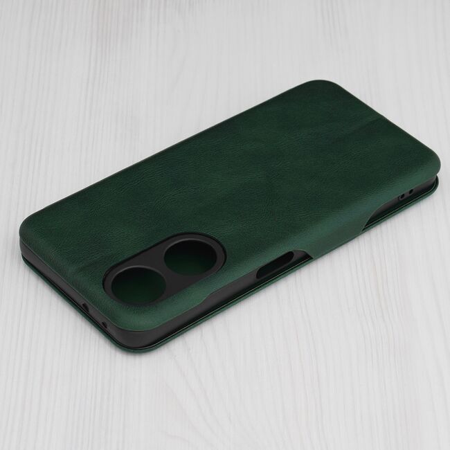 Husa tip carte pentru Oppo A98 Smart Wallet fata - spate protectie 360 - verde