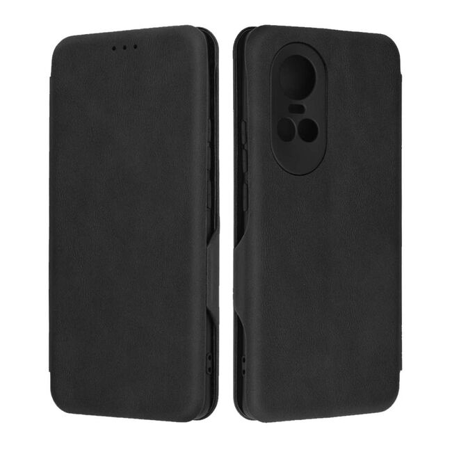 Husa tip carte pentru Oppo Reno 10, Reno 10 Pro Smart Wallet fata - spate protectie 360 - negru