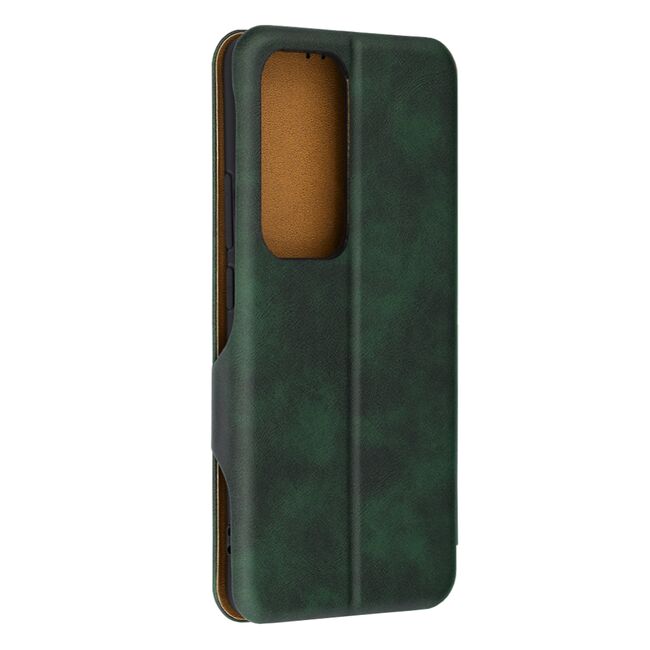 Husa tip carte pentru Oppo Reno 12 Smart Wallet fata - spate protectie 360 - verde