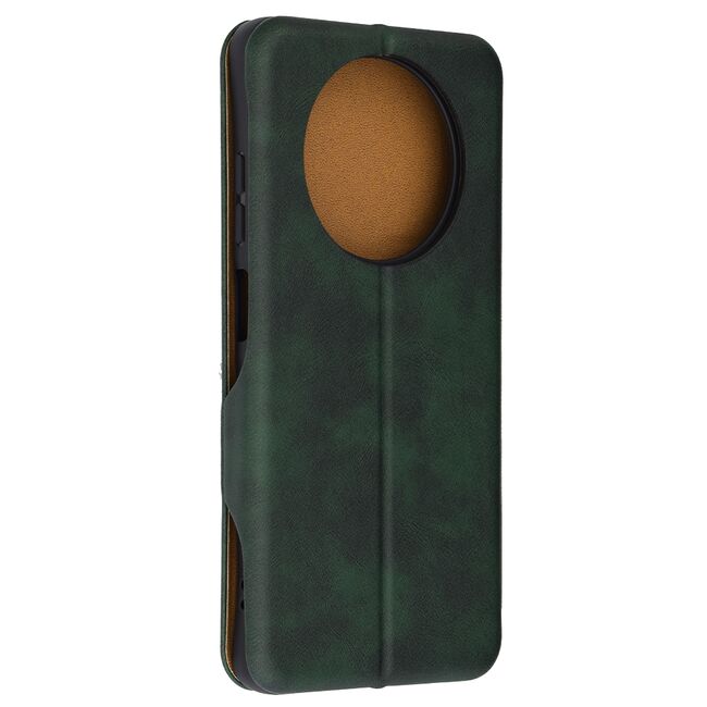 Husa tip carte pentru Realme 12, 12X Smart Wallet fata - spate protectie 360 - verde