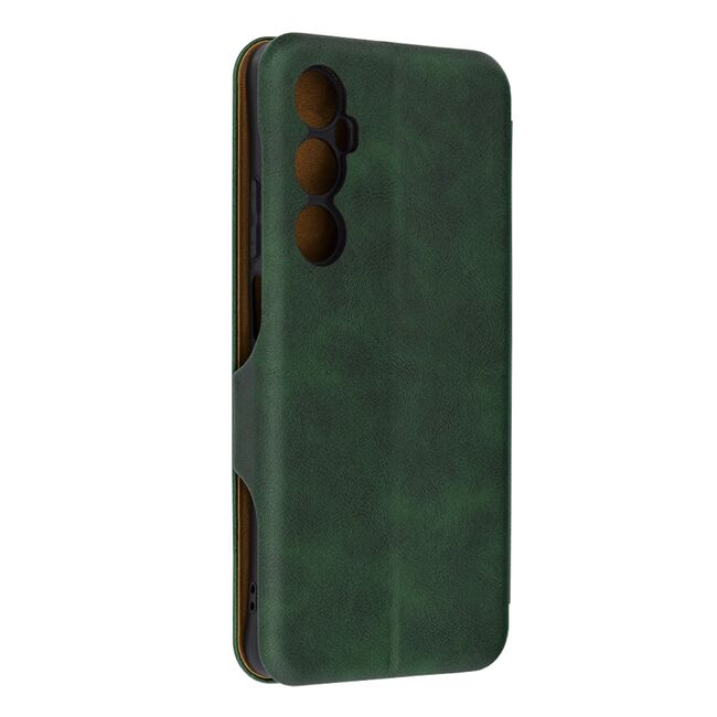 Husa tip carte pentru Realme C65 Smart Wallet fata - spate protectie 360 - verde