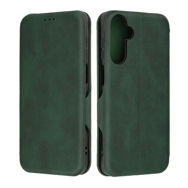 Husa tip carte pentru Samsung Galaxy A15 Smart Wallet fata - spate protectie 360 - verde
