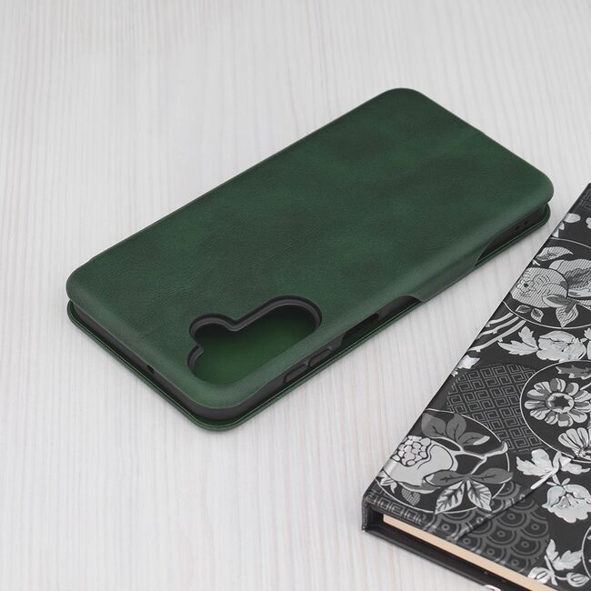 Husa tip carte pentru Samsung Galaxy A25 Smart Wallet fata - spate protectie 360 - verde