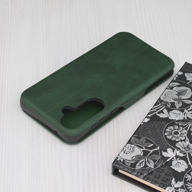 Husa tip carte pentru Samsung Galaxy A35 Smart Wallet fata - spate protectie 360 - verde