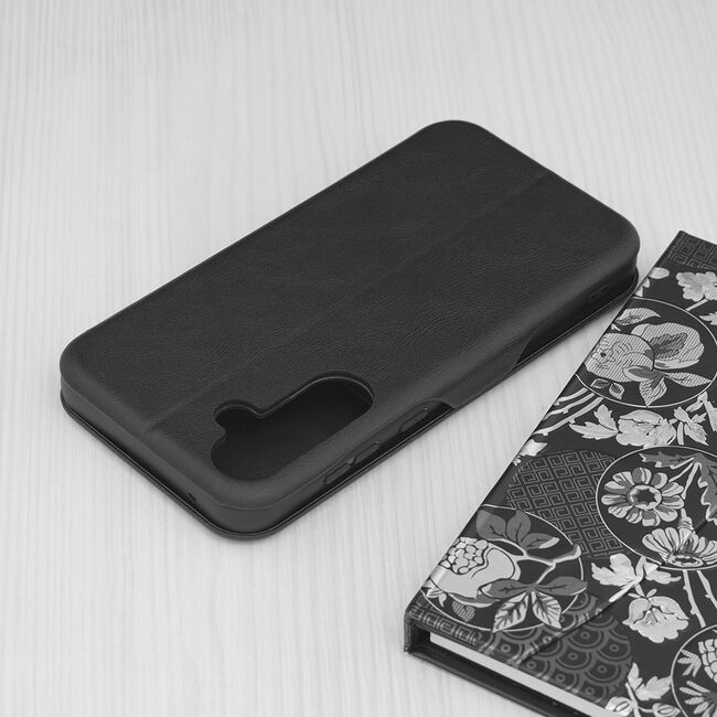 Husa tip carte pentru Samsung Galaxy A55 Smart Wallet fata - spate protectie 360 - negru
