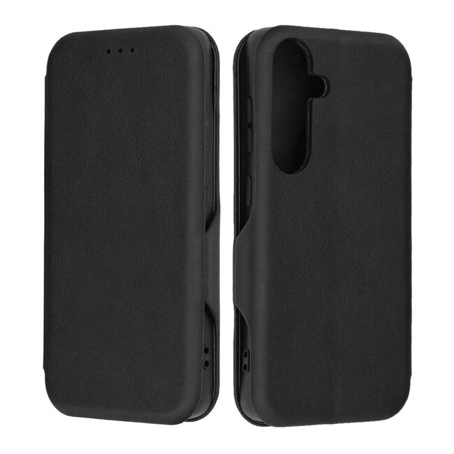 Husa tip carte pentru Samsung Galaxy S24 Smart Wallet fata - spate protectie 360 - negru