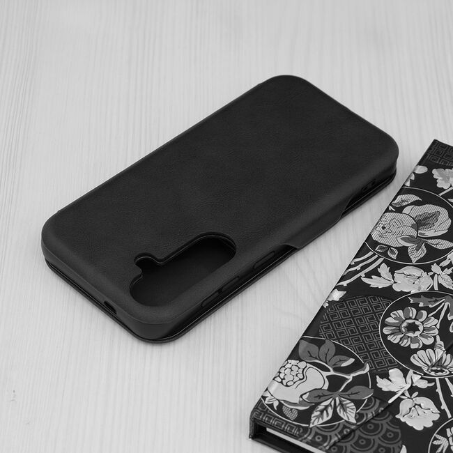 Husa tip carte pentru Samsung Galaxy S24 Smart Wallet fata - spate protectie 360 - negru