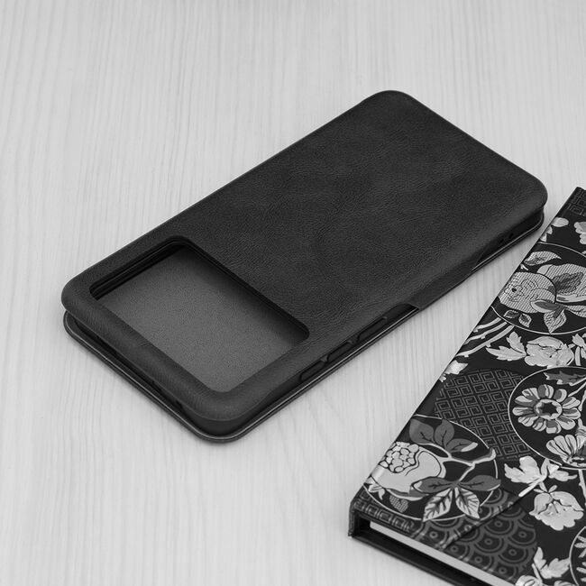 Husa tip carte pentru Xiaomi Poco X6 Pro Smart Wallet fata - spate protectie 360 - negru