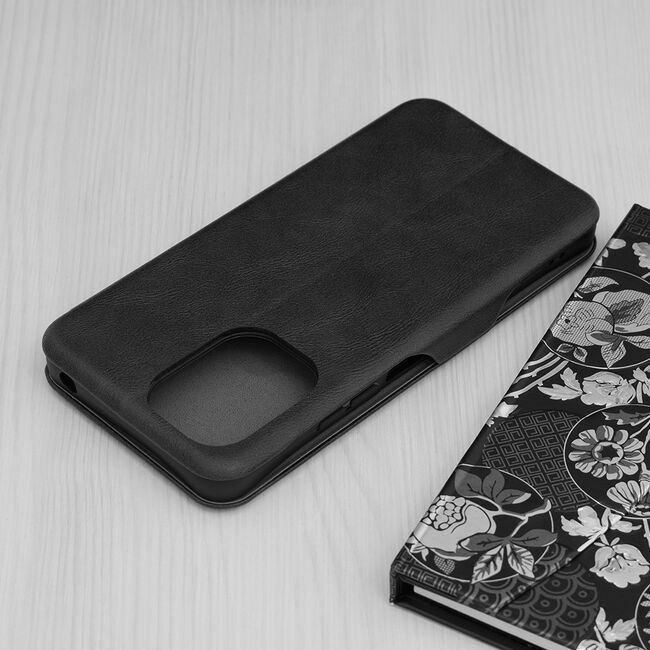Husa tip carte pentru Xiaomi Redmi 13C Smart Wallet fata - spate protectie 360 - negru