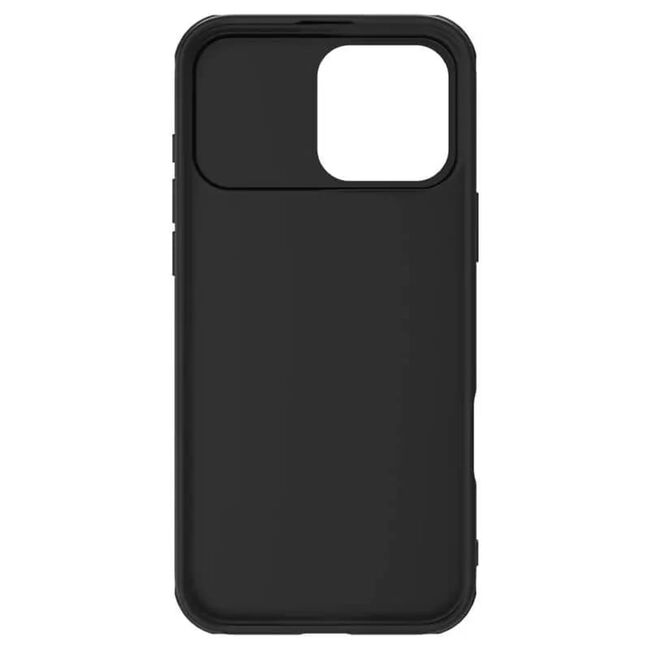 Husă Premium pentru  iPhone 16 Pro Max cu slider pentru protectia lentilelor anti-amprente - negru