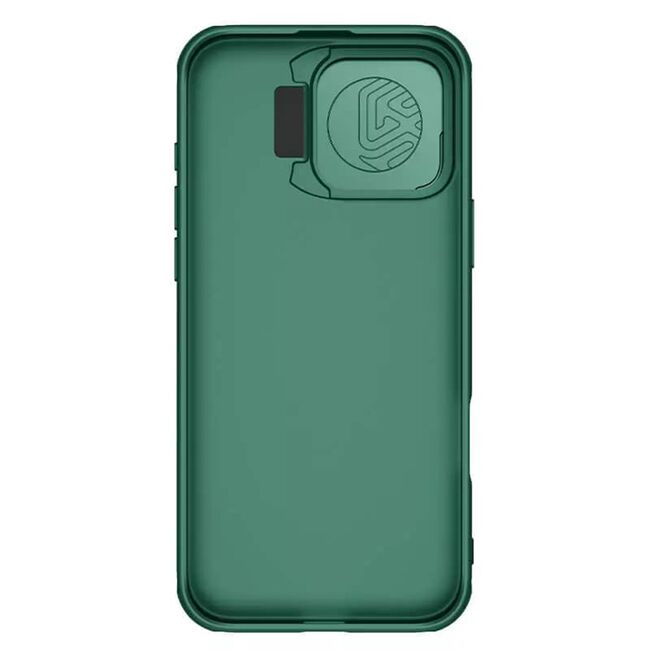 Husă Premium pentru  iPhone 16 Pro Max cu slider pentru protectia lentilelor anti-amprente - verde chrome