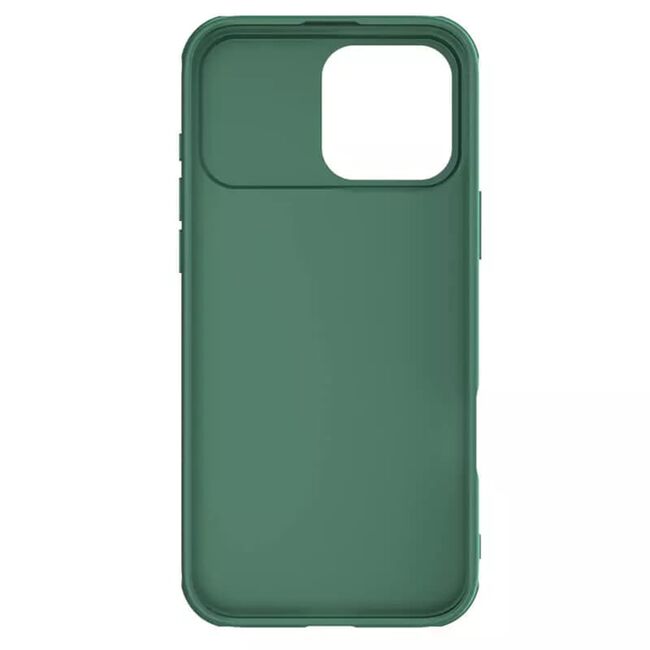 Husă Premium pentru  iPhone 16 Pro Max cu slider pentru protectia lentilelor anti-amprente - verde inchis