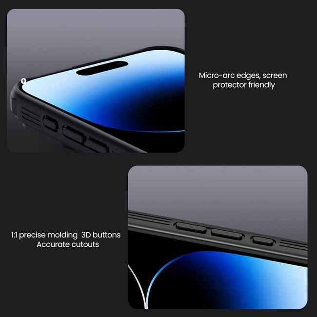 Husă Premium pentru  iPhone 16 Pro Max cu slider pentru protectia lentilelor anti-amprente - verde inchis