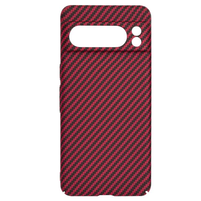 Husa pentru  Google Pixel 8 Pro CarbonFiber UltraSlim, Lightweight, rosu