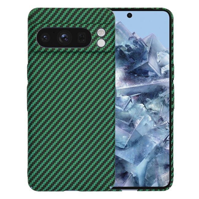 Husa pentru  Google Pixel 8 Pro CarbonFiber UltraSlim, Lightweight, verde
