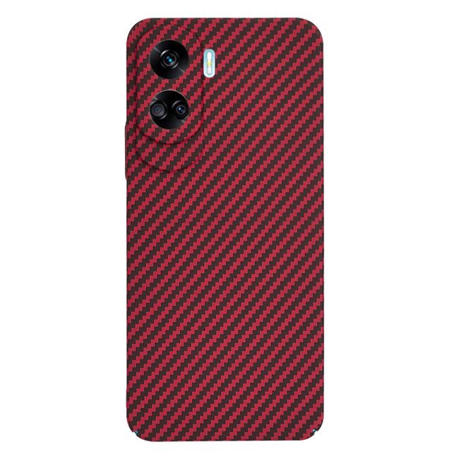 Husa pentru  Honor 90 lite CarbonFiber UltraSlim, Lightweight, rosu