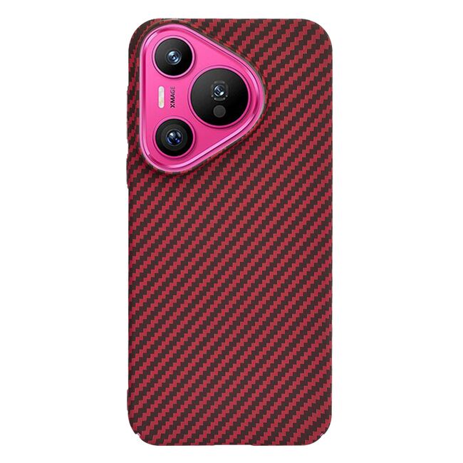 Husa pentru  Huawei Pura 70 CarbonFiber UltraSlim, Lightweight, rosu