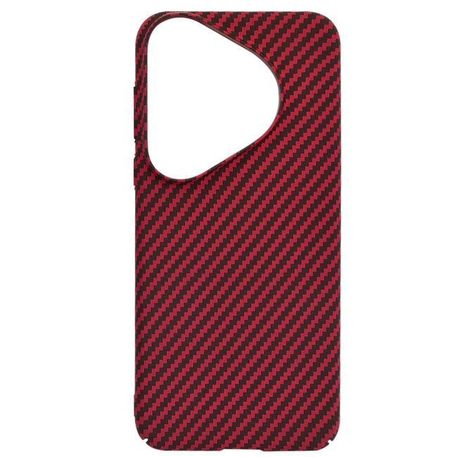 Husa pentru  Huawei Pura 70 Pro CarbonFiber UltraSlim, Lightweight, rosu