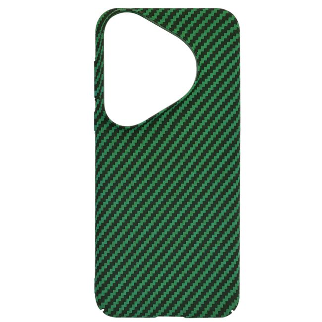 Husa pentru  Huawei Pura 70 Pro CarbonFiber UltraSlim, Lightweight, verde