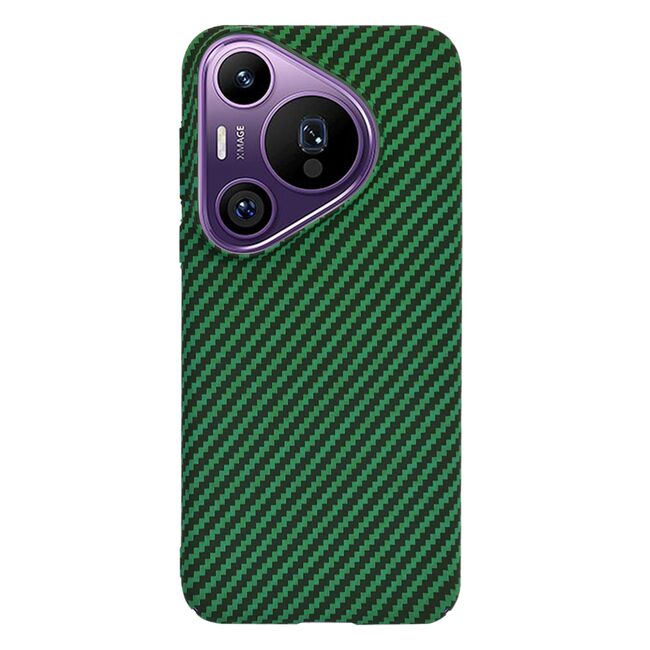 Husa pentru  Huawei Pura 70 Pro CarbonFiber UltraSlim, Lightweight, verde