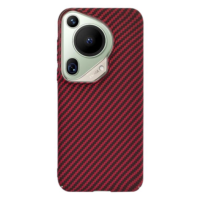 Husa pentru  Huawei Pura 70 Ultra CarbonFiber UltraSlim, Lightweight, rosu