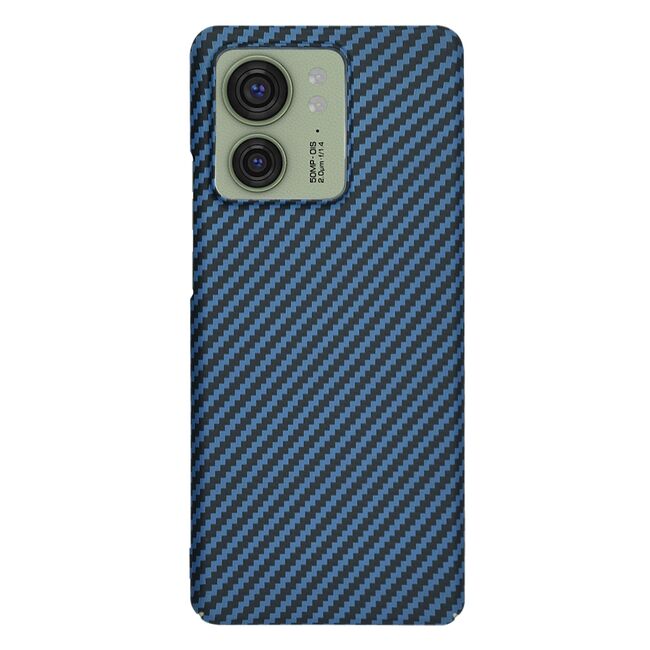 Husa pentru  Motorola Edge 40 CarbonFiber UltraSlim, Lightweight, albastru