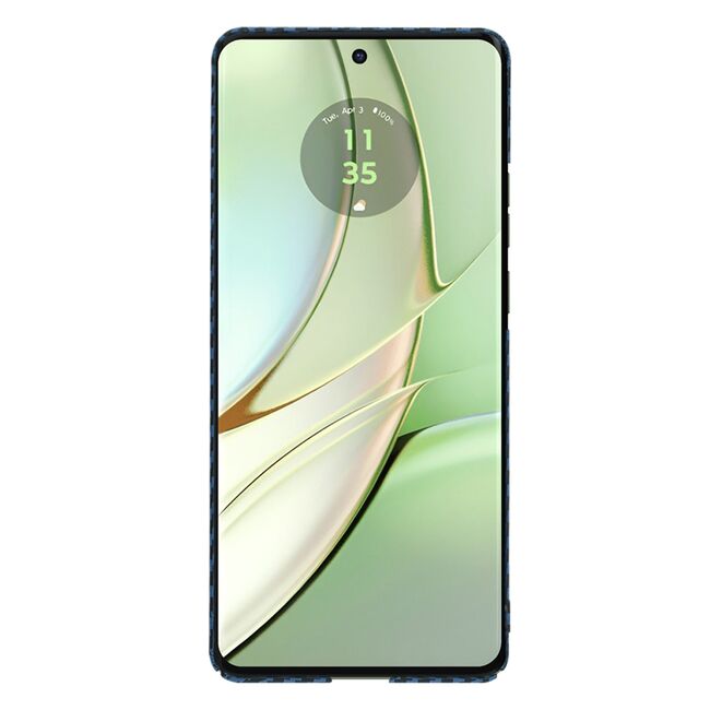 Husa pentru  Motorola Edge 40 CarbonFiber UltraSlim, Lightweight, albastru