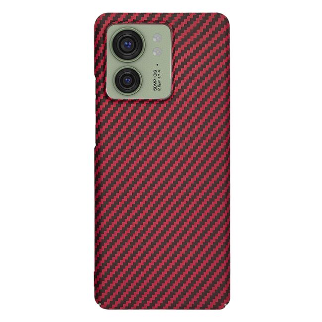 Husa pentru  Motorola Edge 40 CarbonFiber UltraSlim, Lightweight, rosu