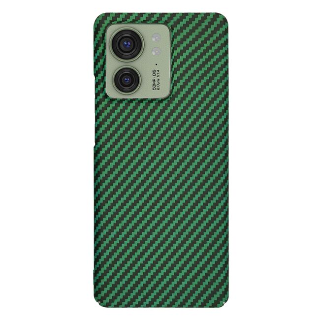 Husa pentru  Motorola Edge 40 CarbonFiber UltraSlim, Lightweight, verde