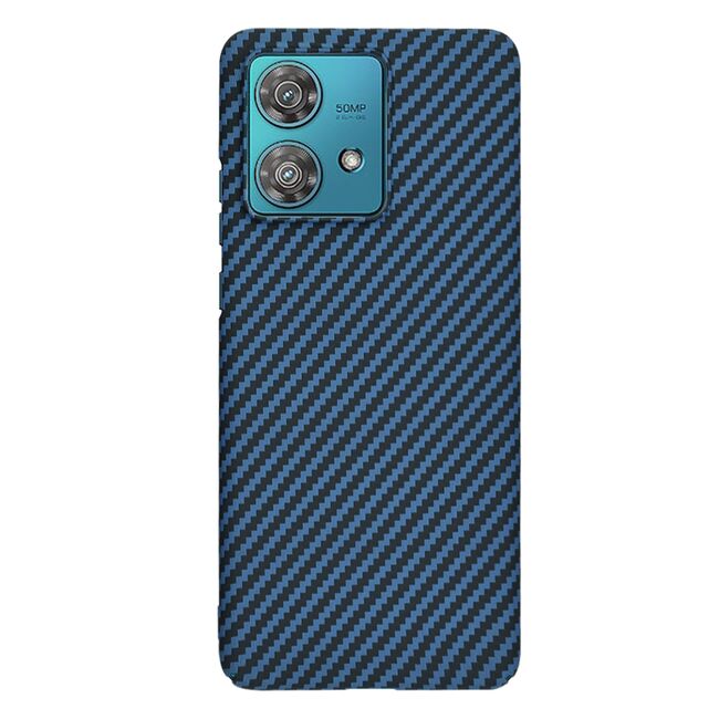 Husa pentru  Motorola Edge 40 NEO CarbonFiber UltraSlim, Lightweight, albastru