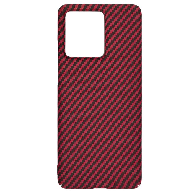 Husa pentru  Motorola Edge 40 NEO CarbonFiber UltraSlim, Lightweight, rosu