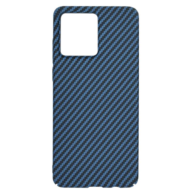 Husa pentru  Motorola Moto G84 CarbonFiber UltraSlim, Lightweight, albastru
