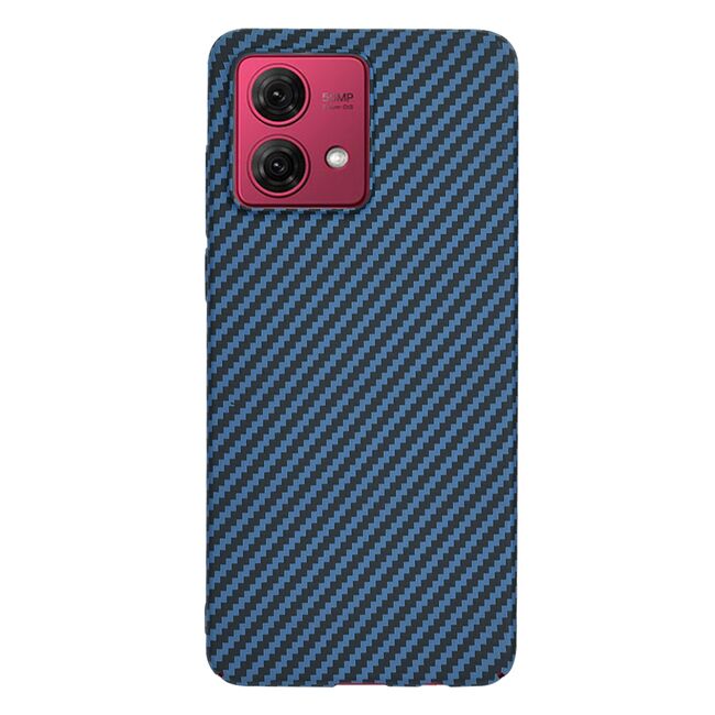 Husa pentru  Motorola Moto G84 CarbonFiber UltraSlim, Lightweight, albastru