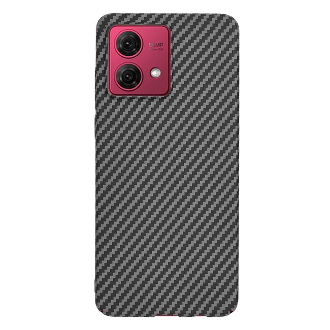 Husa pentru  Motorola Moto G84 CarbonFiber UltraSlim, Lightweight, negru