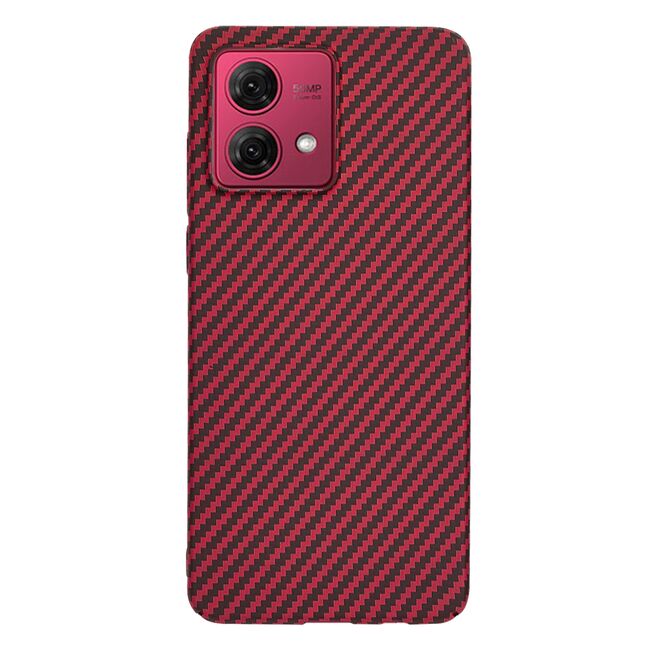 Husa pentru  Motorola Moto G84 CarbonFiber UltraSlim, Lightweight, rosu