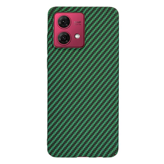 Husa pentru  Motorola Moto G84 CarbonFiber UltraSlim, Lightweight, verde