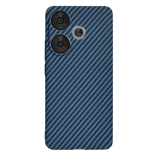 Husa pentru  Poco F6 CarbonFiber UltraSlim, Lightweight, albastru